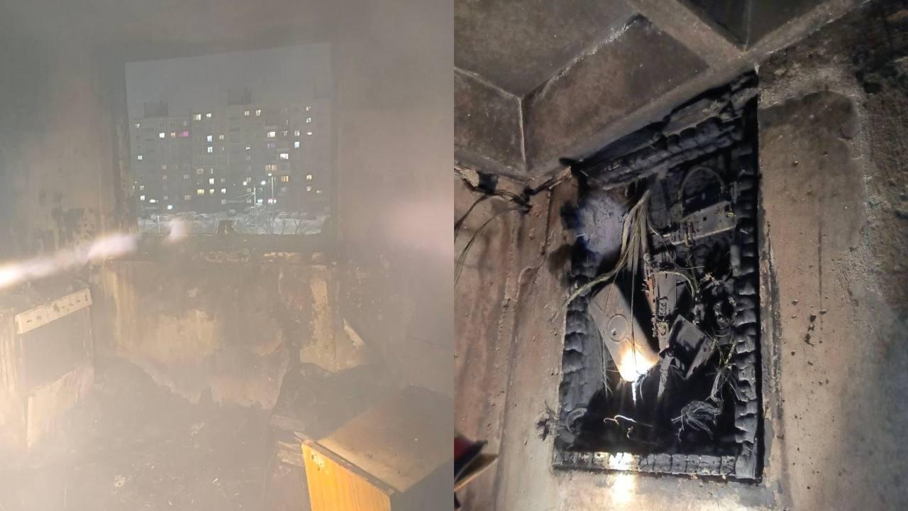 В Заполярном четырех человек госпитализировали в результате пожара в девятиэтажке